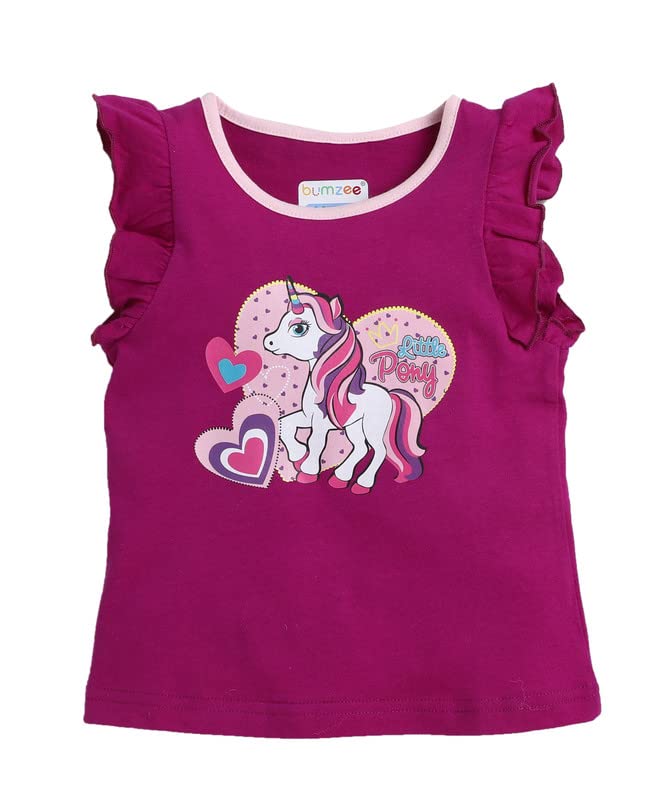 Image of BUMZEE Girl's Cotton Printed Regular Fit T-Shirt