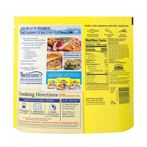 Gorton'S Gorton'S Gorton’S Parmesan Crusted Fish 100% Whole Fillets, Wild Caught Alaskan Pollock, Frozen thumb #1