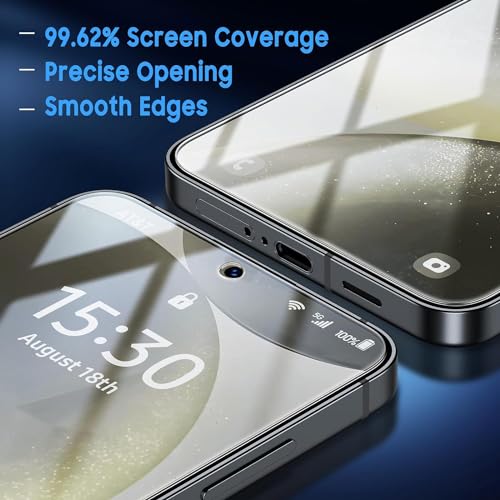 Image of Czartech Quik-Fix Tempered Glass Screen Protector For Samsung Galaxy S24 Ultra 5G | Bubble Free | Scratch Resistant | HD Clear