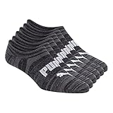 PUMA Women's 6-Pack Non Terry Liner Socks (Black/Grey)