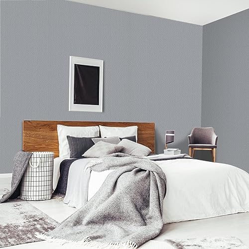 Image of ELTON Textured Solid Color Plain Wallpaper Self Adhesive Waterproof Embossed Wallpaper for Wall Livingroom Bedroom Furniture Table top, Kitcken Almirah & Doors (Light Grey, 50 Sq Feet)