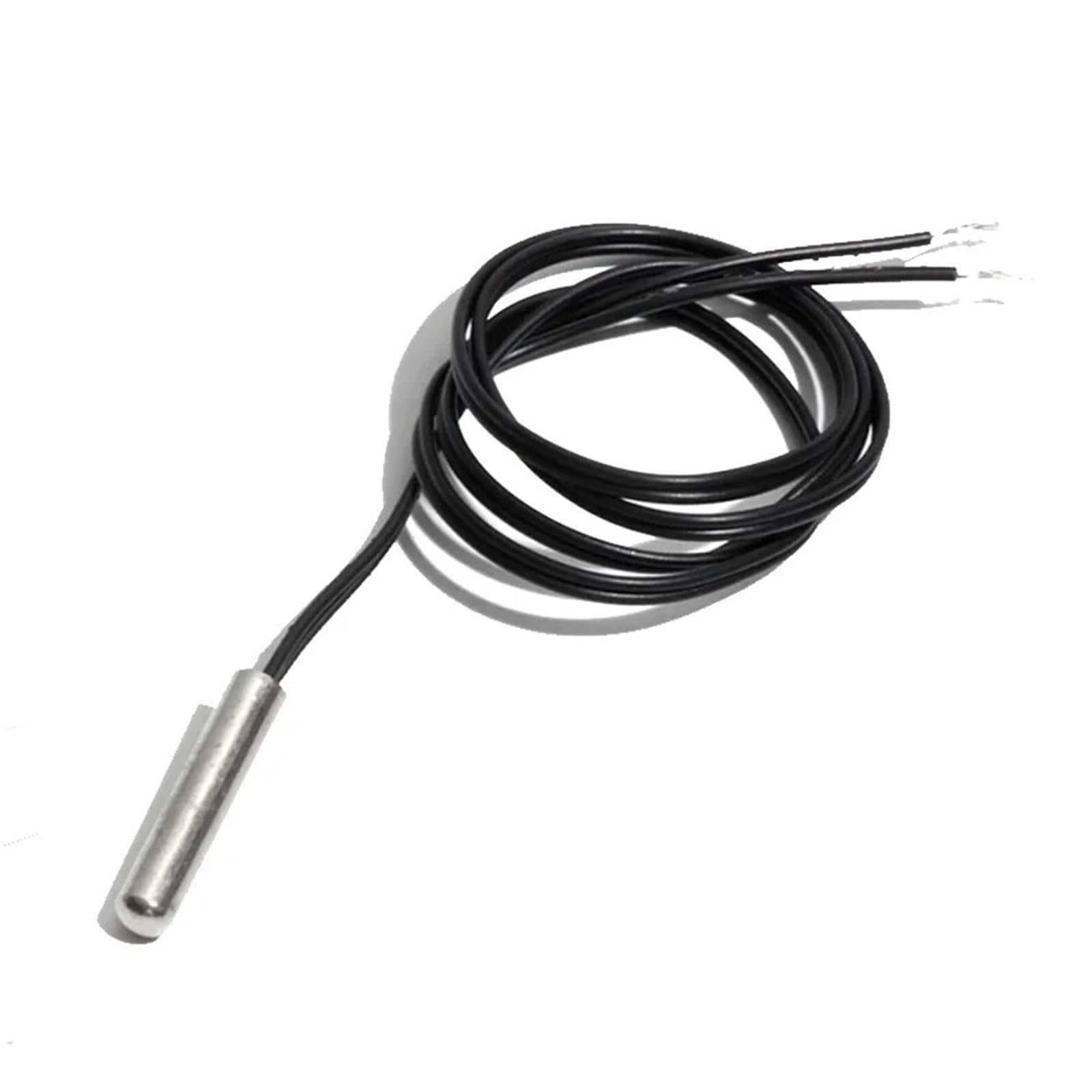 NTC Sensor de temperatura Termopar 5K 10K 20K 50K 100K Sonda termistor 5x25mm con cable impermeable de 1m para acuario (10K, longitud del cable 0,5m)
