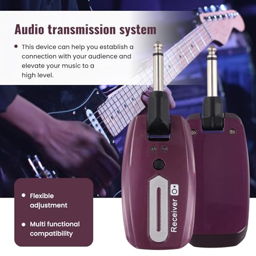 Sistema inalámbrico de guitarra USB recargable transmisor y receptor inalámbrico para guitarra eléctrica, sistema inalámbrico para guitarra, C miniatura 3