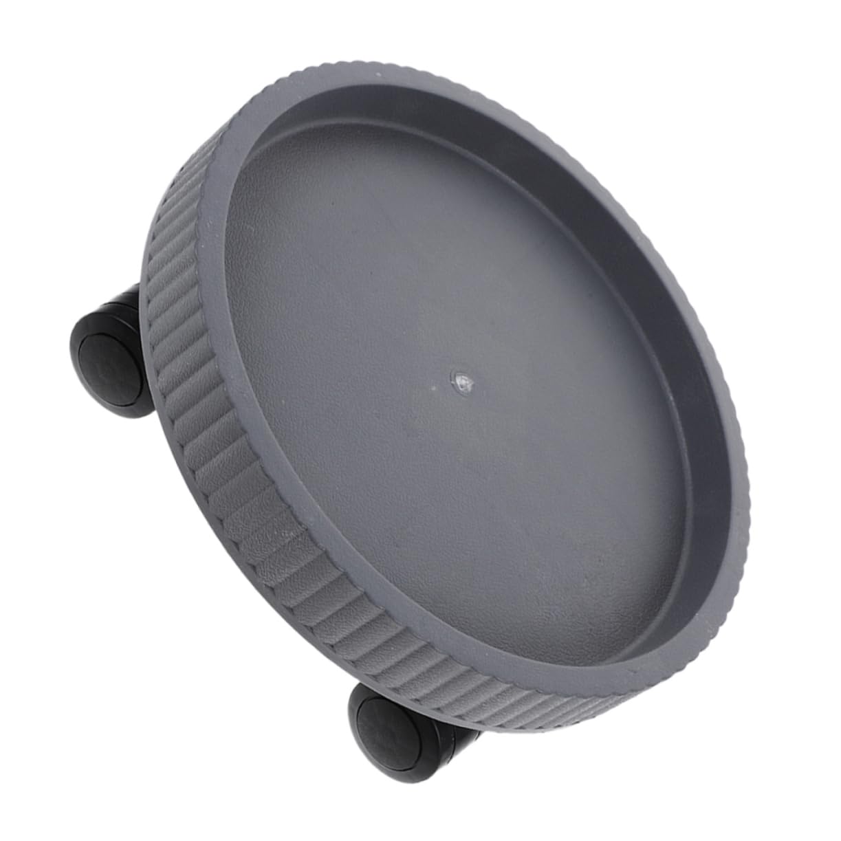 TOYANDONA Round Plant Tray with Rolling Wheels 12.32 Inch Diameter Durable Gardening Pot Base for Indoor Outdoor Plant Mobility and Display