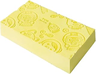 Super Soft Body Sponges Set Reusable Cartoon Body Scrubber Exfoliating Body Scrubber for Adults and Kids, Available in Wanda Store (Yellow)
