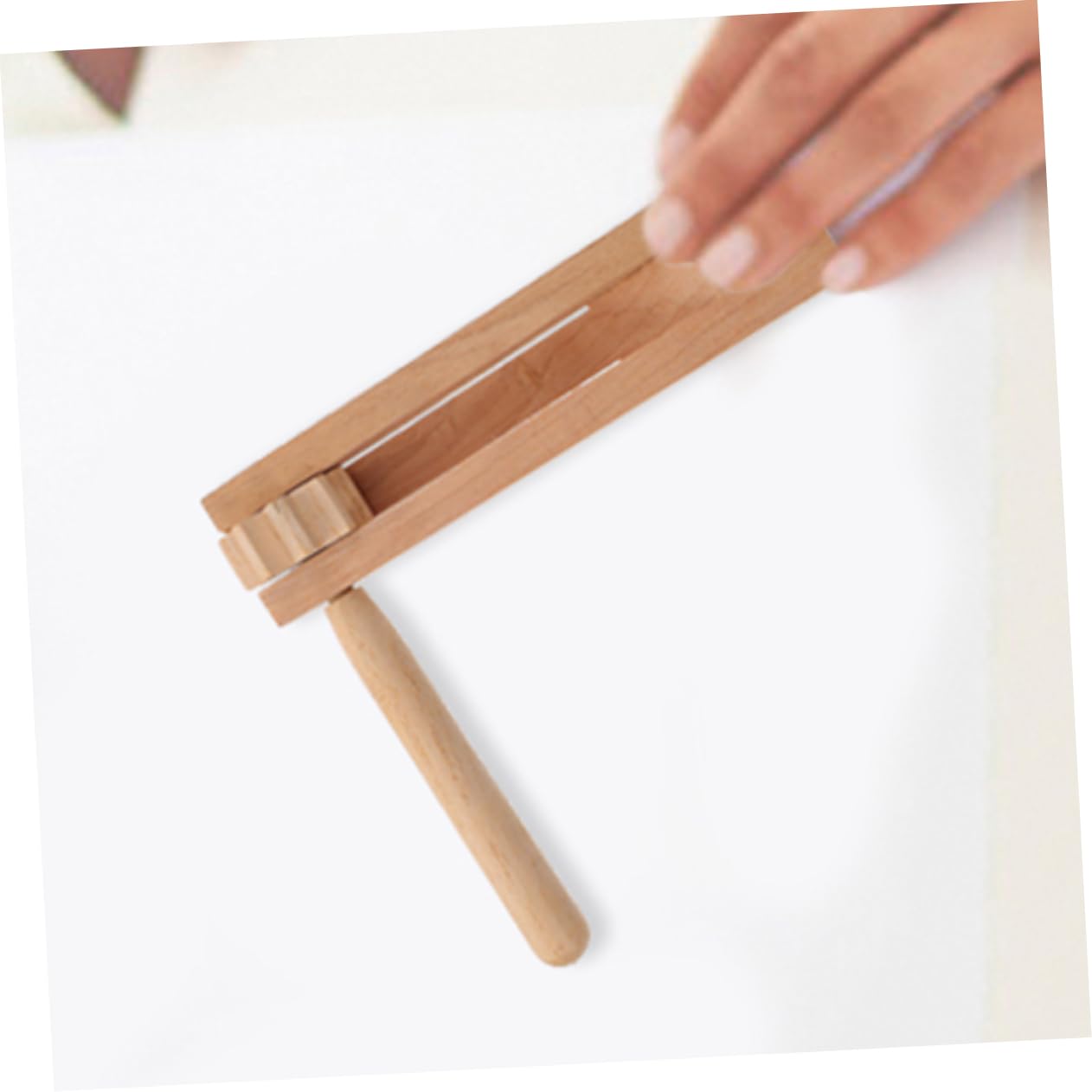 CIYODO 3pcs Long Handle Wooden Castanet Percussion Instrument for Musical Education Early Learning and Coordination Development and Easy to Grip for Sporting Events