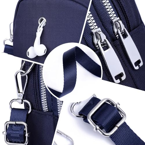 Waterproof Women Crossbody Bag Elegant Oxford Messenger Bags Simple for Work, Multi-pocket Storage Shoulder Handbag3