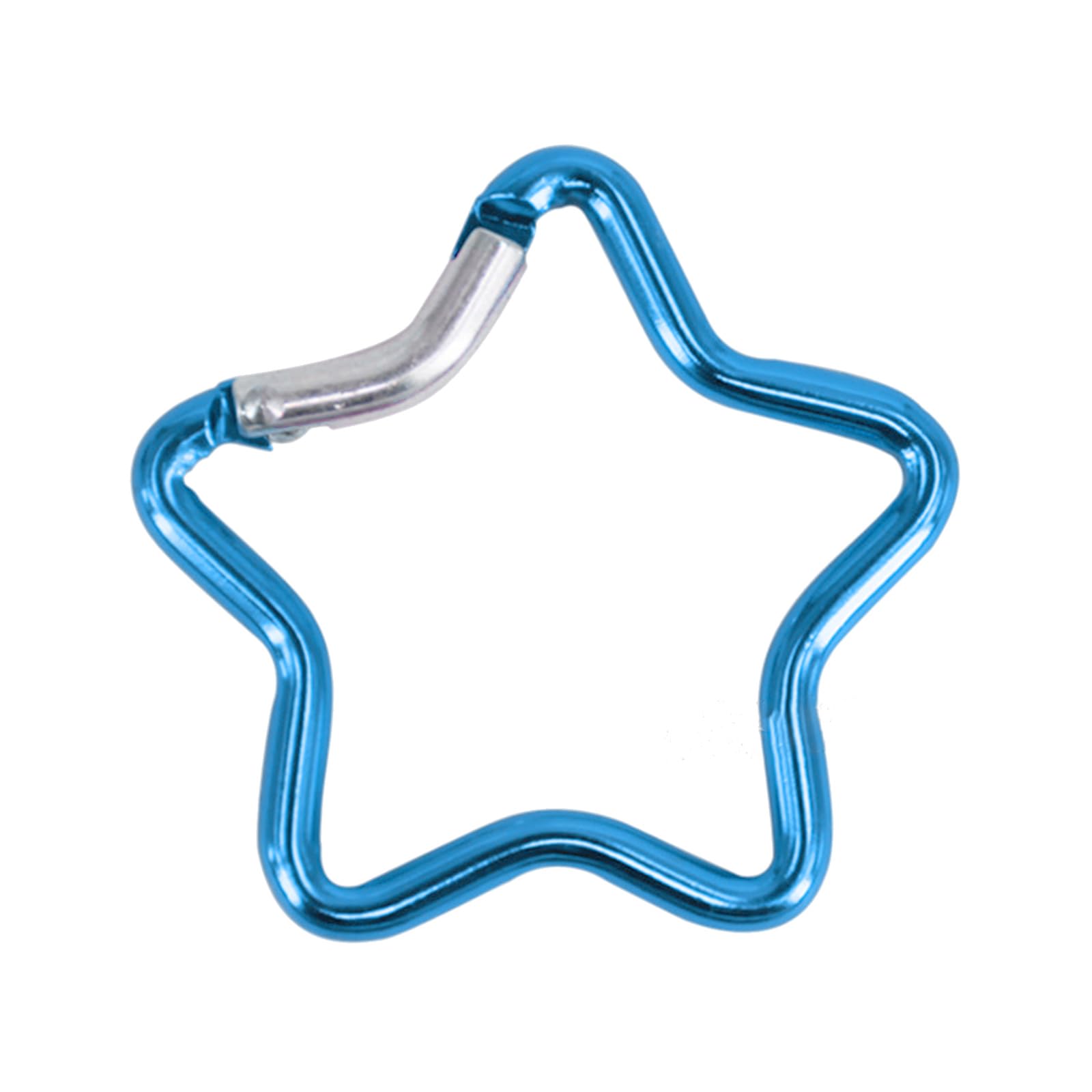 Youngy Carabiner Clip Star Shaped Climbing Buckle Aluminum Alloy Heavy Duty Keyring Hook for Camping Fishing Hiking Traveling Star Shaped Carabiner, light blue