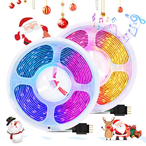 Tanbaby Led Strip Lights 32.8ft, RGB LED Strip, Smart LED Strip Lights for Bedroom, WiFi Color Changing LED Strip Lights with Remote 5050 RGB 300 LEDs Light Strips Kit for Home, Bedroom, Kitchen,DIY