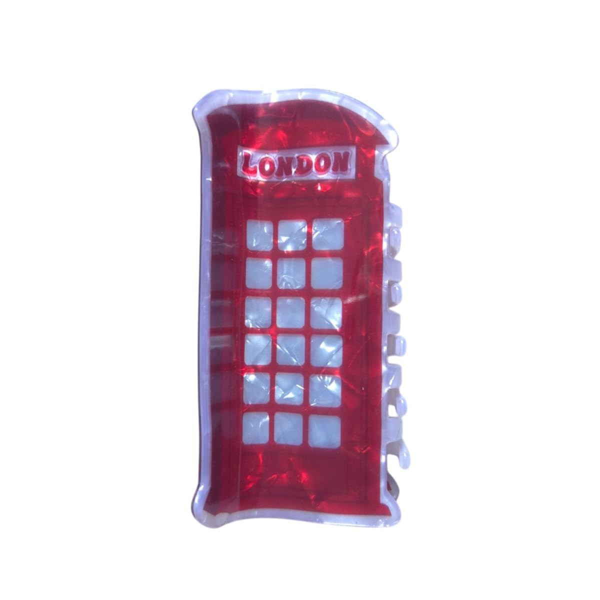 Photo 1 of Funny Call Box Hair Clips,Funny Acetate Claw Clip for Women,Red Call Box Hair Clip,Red