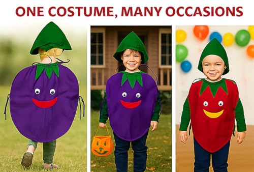 Image of FancyDressWale Fruit & Vegetable Fancy Dress Costume for Kids | Free Size 2-10 Years | School Fancy Dress, Stage Shows, Theme Parties