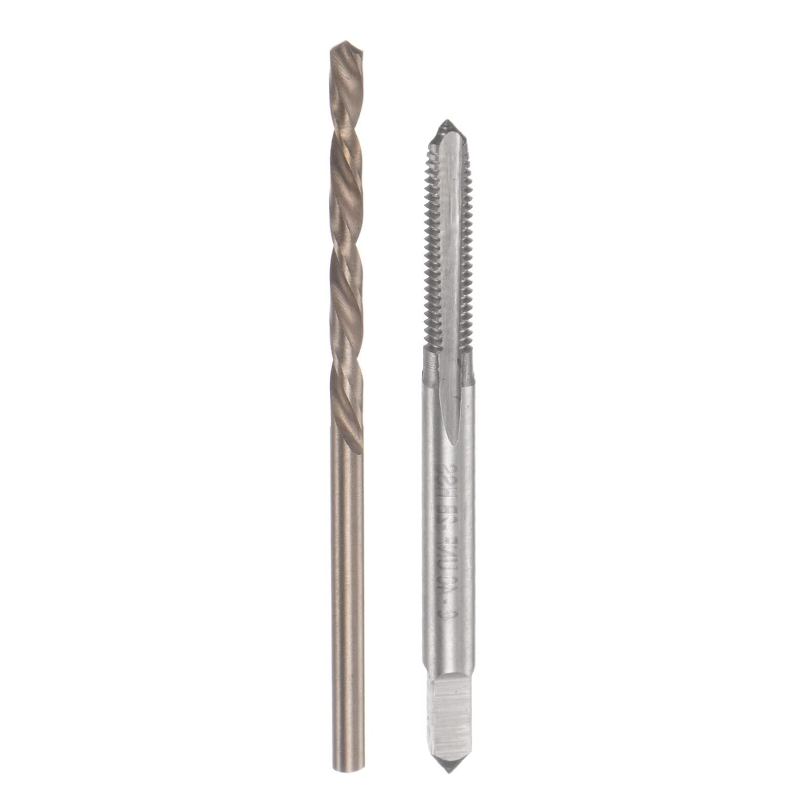 MACHSWON Tap & Bit Sets,6#-40 UNF 2B Straight Flute Machine Thread Milling Tap,2.7mm M35 Cobalt High Speed Steel (HSS-CO) Twist Drill Bit