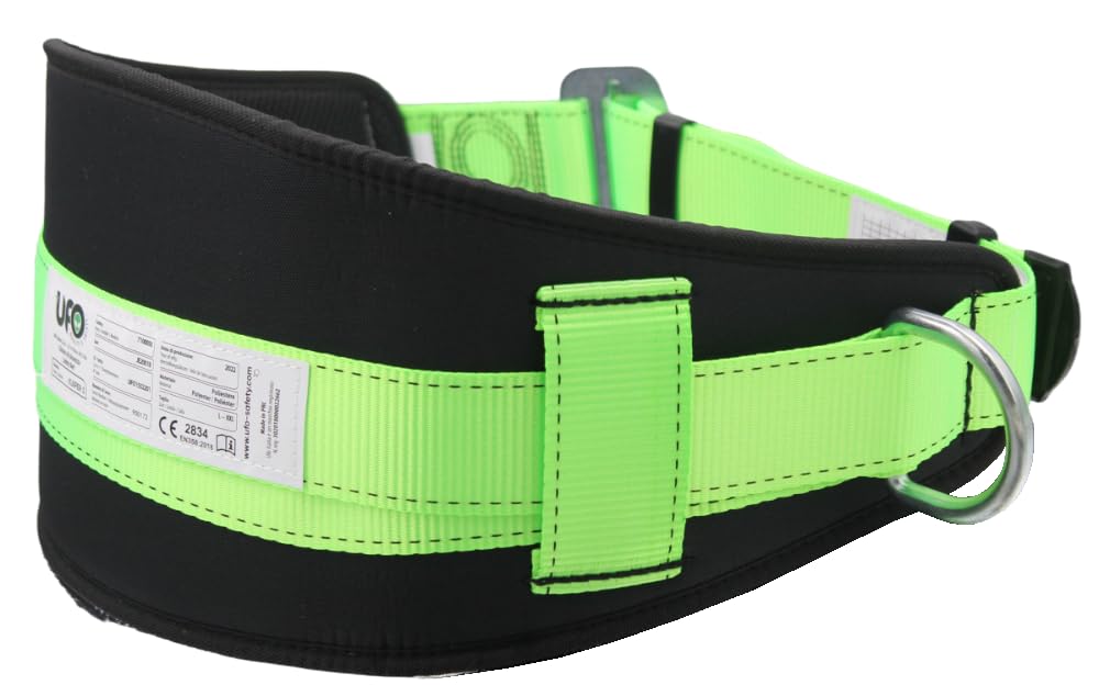 Kit Cintura di Sicurezza per Lavoro Anticaduta Regolabile Professionale, Fune Treflonata 150cm diametro 12 con moschettoni e sacca, Imbracatura Anticaduta, Normativa EN358