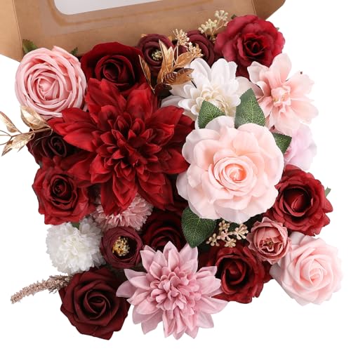 Garisey Artificial Flowers Combo, Mix Silk Flowers...