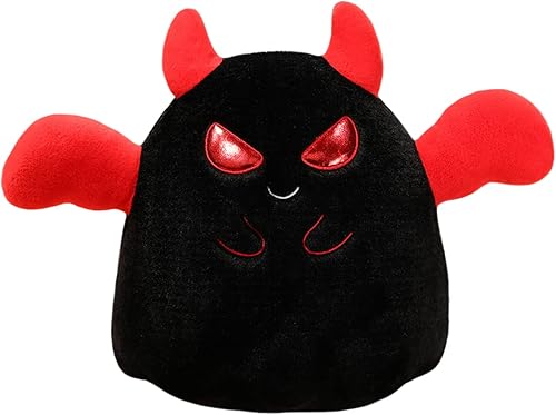 Fantasma de Halloween con alas, juguete de fantasma negro de dibujos animados, horrible parca, almohada suave de peluche, fantasma blanco con