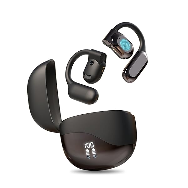 AI Real Time Translation Earbuds - 144 Languages & Accents 3 in 1 Portable Translator Headphones for Business Meeting Travel (Black)