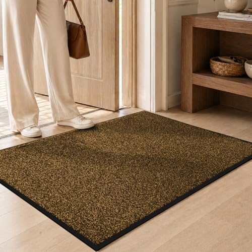Mibao Waterproof Non-Slip Door Mat 36x24 Brown