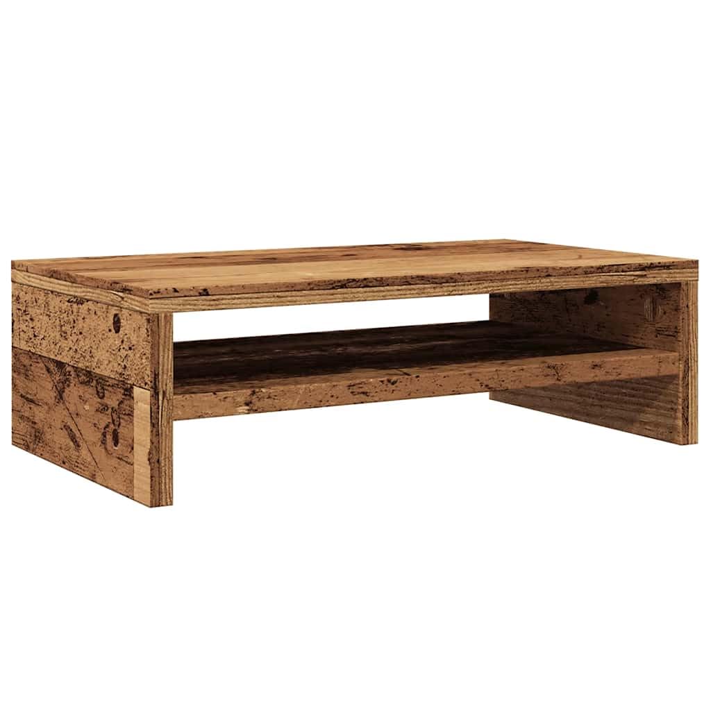 vidaXL Monitorständer Altholz-Optik, 42x24x13 cm