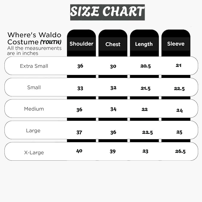 Disfraz completo de Where's Waldo con camisa, gorro y gafas miniatura 6