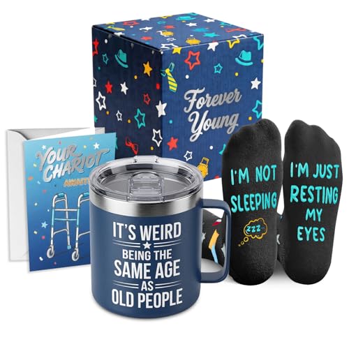 HAPPYPOP Funny Gift Set for Men - Father's Day, Birthday & Retirement Gifts with Tumbler,...