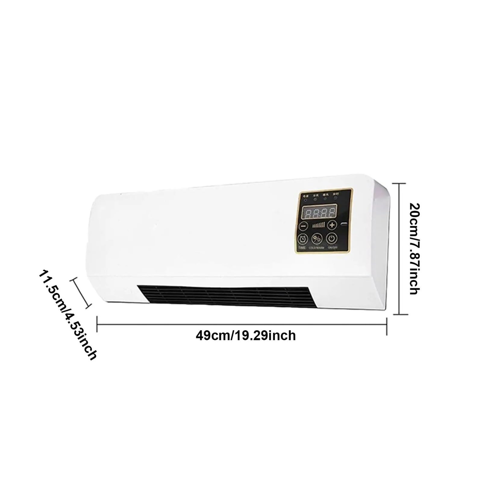 Calentador de pared de bajo consumo,Pantalla LCD,Temperatura ajustable,Calentador eléctrico de sobremesa montado en la pared for el hogar