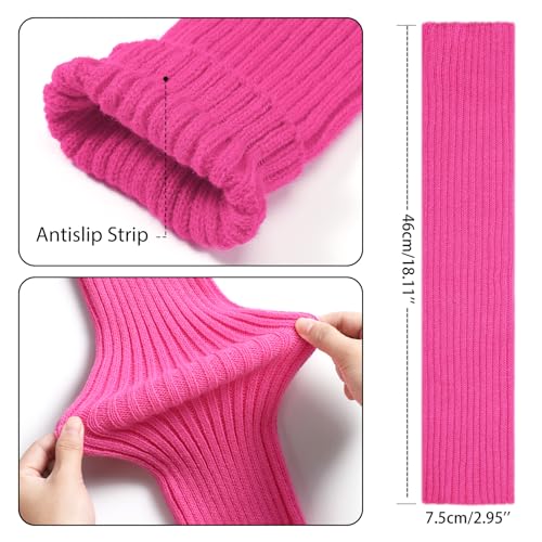 Pleneal Leg Warmers for Women - Leg Warmers 80s Ribbed Knitted leg warmers y2k for Yoga Party Sports Fashion Accessories3