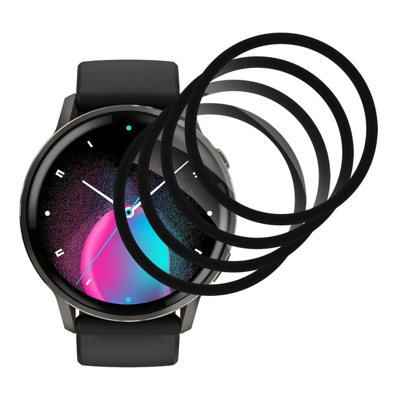 FOXZKISS 4 Stück Schutzfolie für Garmin Venu 4 45 mm für Panzerglas Panzer Schutz Glas für Garmin Venu 4 45 mm Displayschutz 9H Härte HD Displayschutzfolie Ultra-klar Ultrabeständig