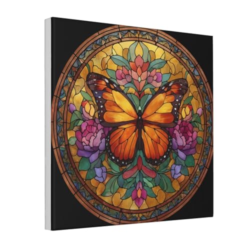Lienzo decorativo de mariposa de 30x30 cm para dar vida y color a las paredes de tu salón