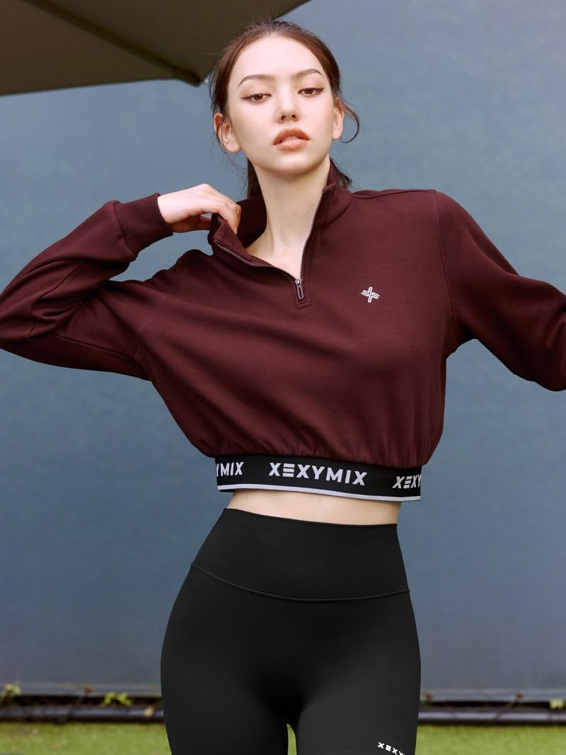 XEXYMIX] ヨガウェア トップス トレーナー スウェット 長袖 トップス