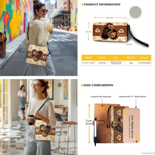 Image of Bucket Crossbody Bag Set for Women Lady, Leather Purse and Wallet Set Large Bucket Bag with Wallet