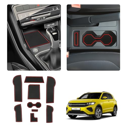 Couture de Porte Tapis Caoutchouc Anti-Bruit pour Console T-Cross