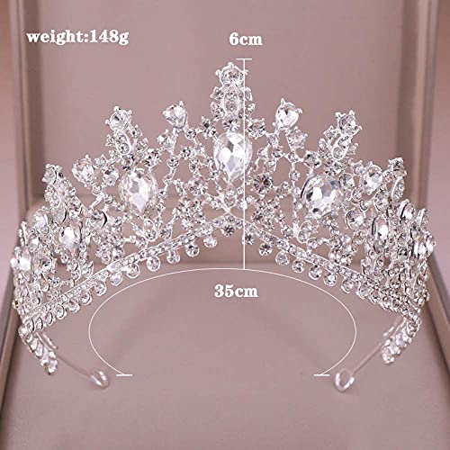 Coiffure décorative avec couronne de mariée cristal anti-glisse - 2