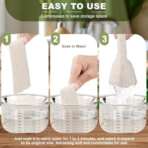 Createjoya 7 Pack Natural Loofah Body Scrubber Sponge, 5 Inches Organic Luffa for Exfoliating & Smooth Skin Cleansing, Ideal for Men & Women, Spa & Shower Use