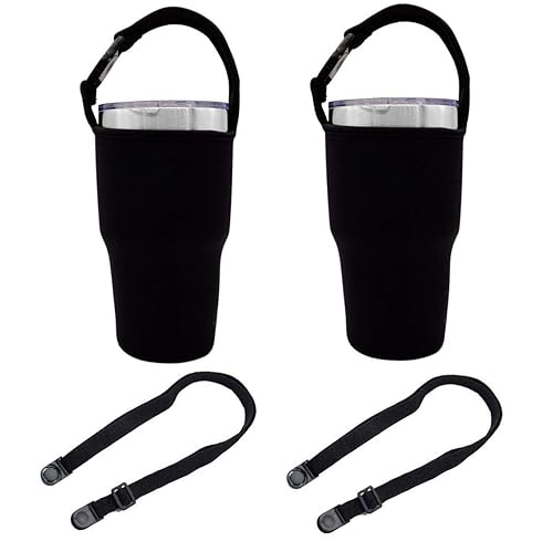 2 Pcs Soportes para Vasos de 30 Onzas, Bolsa de Botella de Agua con Correa Ajustable, Funda para Botella de Agua Bolsa de Transporte, Bolsa con Bandolera para Botella de Agua, con Asa Transporte