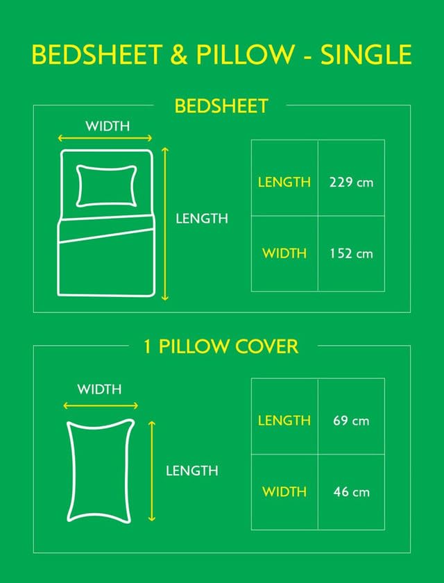 Image of United Colors of Benetton Rainbow Navy Blue Floral Cotton Single Bedsheet with 1 Pillow Cover | Skin-Friendly 144 TC | Soft, Breathable & Comfortable Bed Linen | 90 x 60 Inches