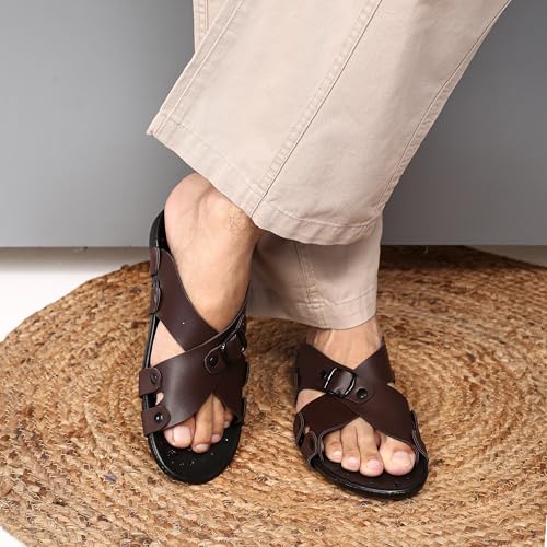 Image of Men Sandals - Style No. Sl0028700 Brown