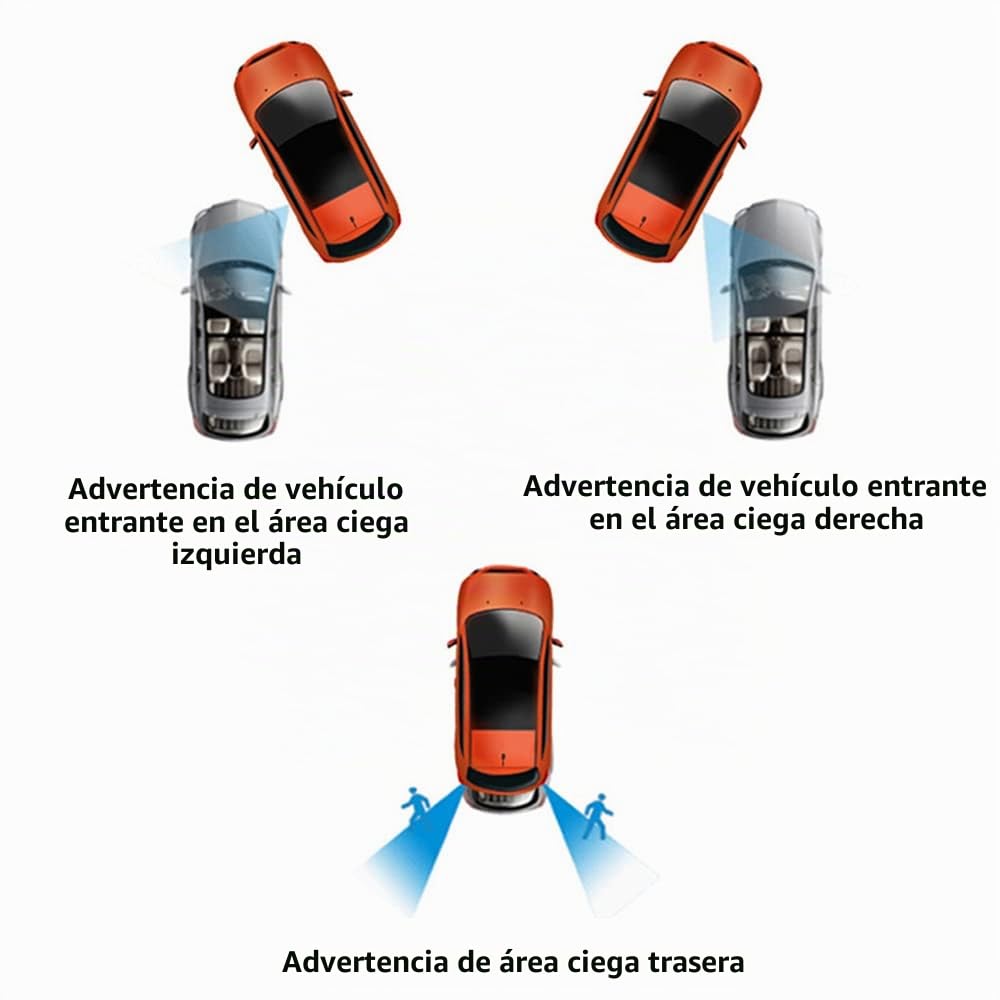 Baceyong Kit de detección de monitoreo de radar BSD, sistema de monitoreo de punto ciego para coche, sensor ultrasónico de sistema de detección de punto ciego