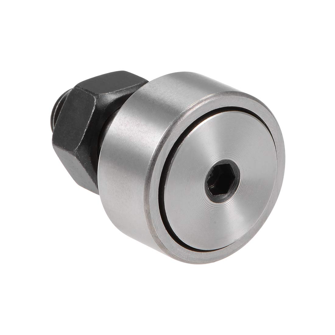 sourcing map CF12 Cam Follower KR30 Roulement à aiguilles, diamètre de rouleau de 30 mm, largeur de rouleau de 14 mm, goujon standard M12 2 pièces