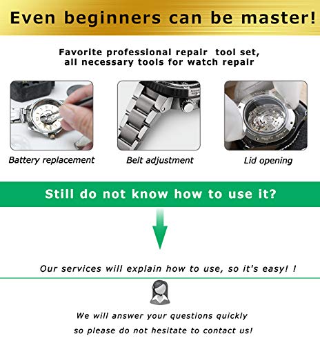 NAZCE 180 pcs Professional Watch Repair Tool Kit, Opener Link Remover Spring Bar Watchmaker Tool with Carrying Case