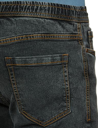 Image of INKD Men's Jogger Jeans - Mid-Rise | Cotton Blend | Stretchable Fabric| Elasticated Waistband | Classic 5 Pocket Styling | Jeans for Men | Men's Bottomwear (Available in Plus Sizes)