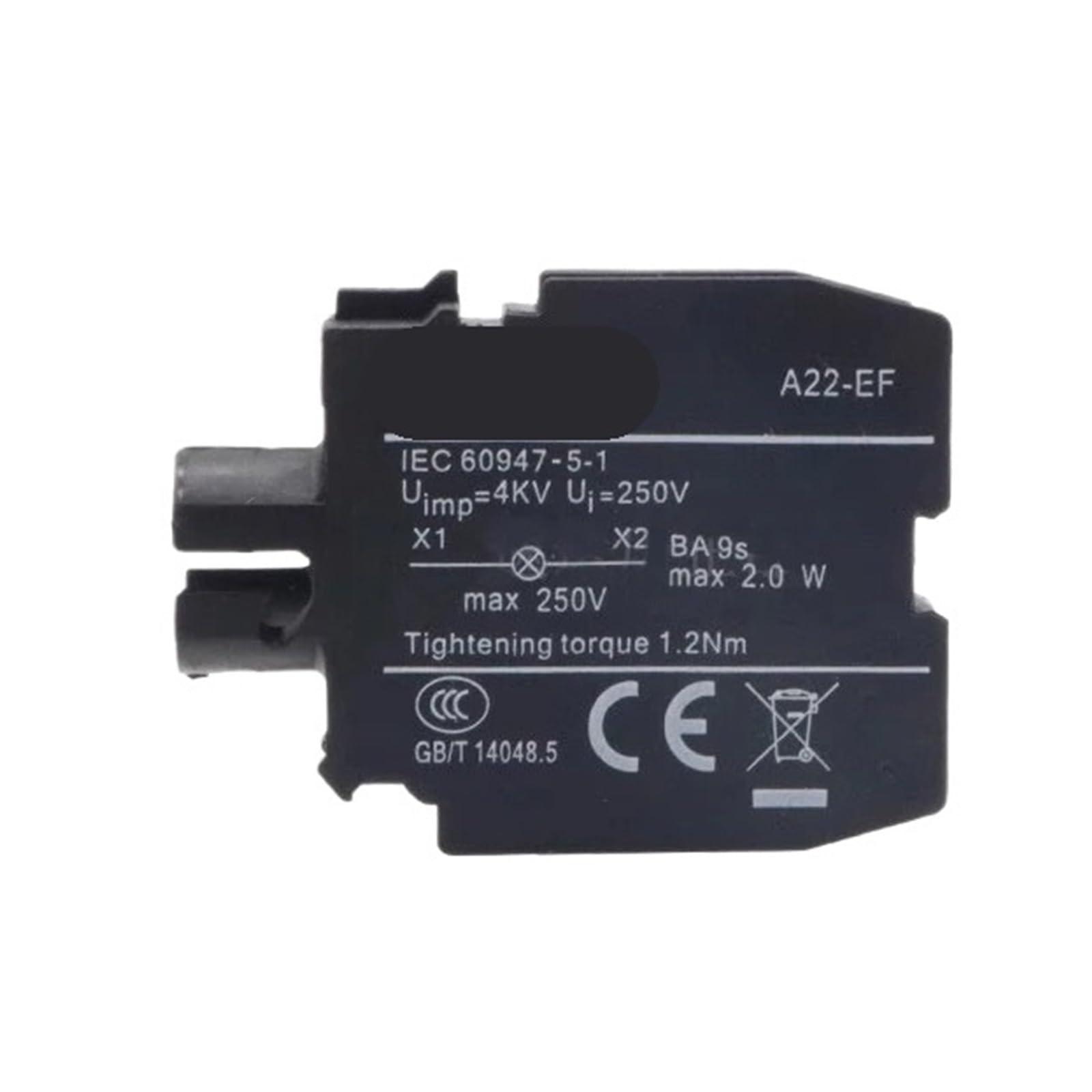 Bouton de contact A22-EC02 de rechange pour commutateur industriel 10 pièces