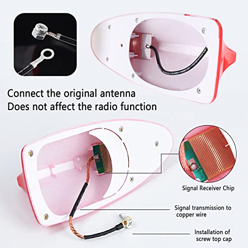 Car Shark Fin Antenna,Car Decoration Exterior Accessories With Automotive Antenna Toppers Am/Fm Radio Antenna Fit For Most Cars Trucks Suvs (Carbon Fibre Black) #TOP4