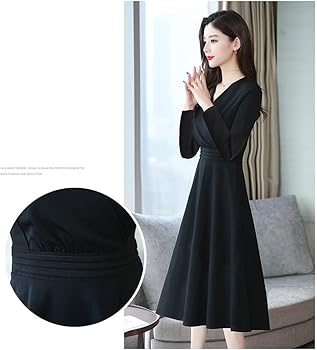 n*g様 MIU MIU XS 黒Vネック長袖フレアワンピース Amazon.co.jp: [ZHONGJUE] ワンピース レディース 膝丈