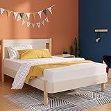 EGOHOME Twin Mattress for Kids, 6 Inch Green Tea Gel Cooling Memory Foam Bunk Bed Mattress in a Box, Made in USA CertiPUR-US Certified, Medium Firm Trundle Mattress, White