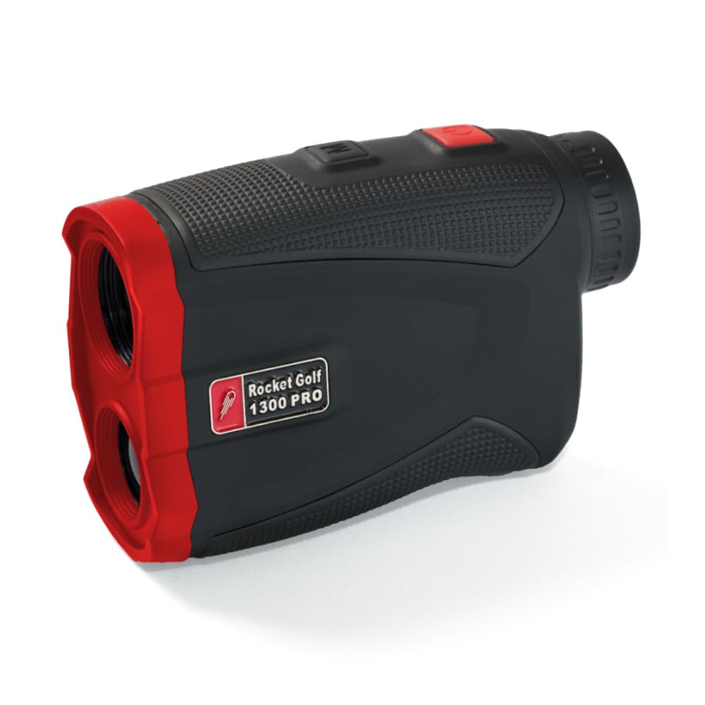 Golf Laser Entfernungsmesser Birdie 1300 Pro Slope Black - FlagFinder - 1300m Reichweite - Wasserabweisend - Rangefinder RocketGolf