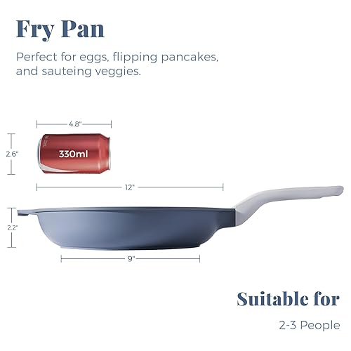 Miniatura 2 de Sartén de cerámica antiadherente, sartén antiadherente no tóxica, sartén para huevos saludables, sartén antiadherente para tortilla para chef, sin