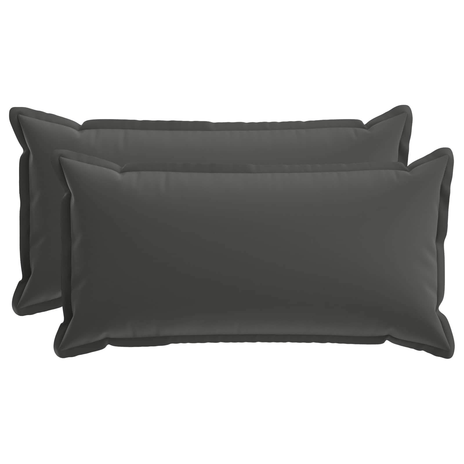 vidaXL Cushion Cover 2 pcs HOUTEN Anthracite 40 x 80 cm Polyester