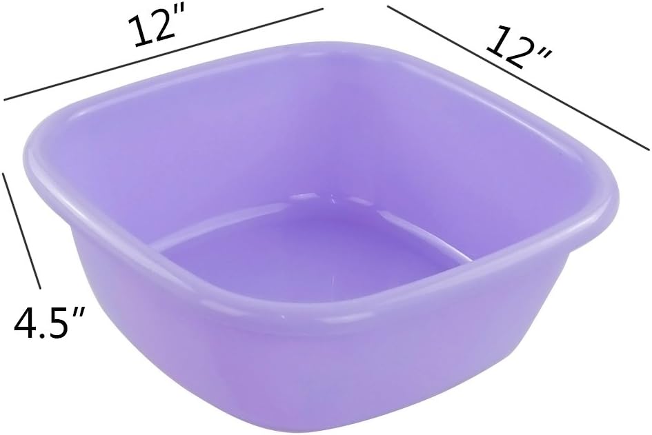 Pekky Plastic Camping Wash Basin, 8 Quart, 3-Pack