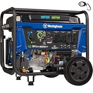 Westinghouse 12500 Watt Dual Fuel Home Backup Portable Generator, Remote Electric Start, Transfer Switch Ready, Gas and Propane Powered
