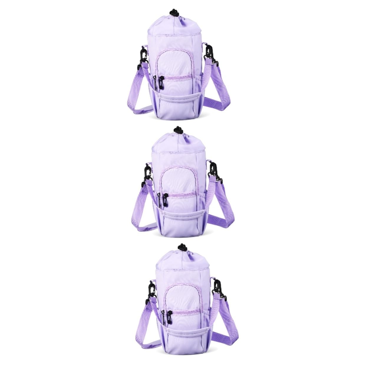 Mipcase 3pezzi Tracolla Pouch Per Bottiglie Per Escursioni e Scomparto Versatile